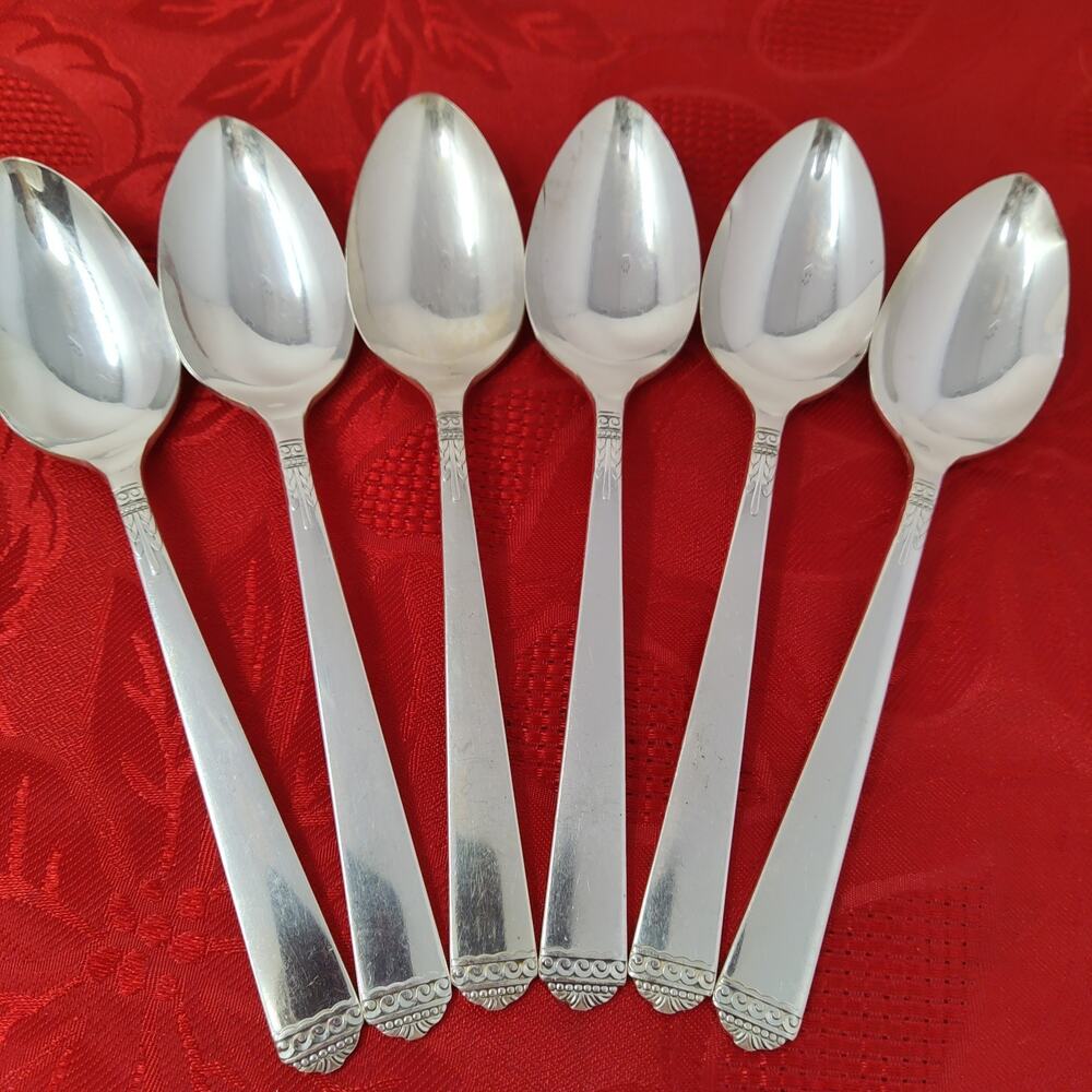 6X BK Rogers Oneida Surf Club Butter Knives Silverplate - Picture 2 of 10